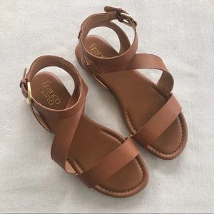 Franco Sarto Brown Leather Sandals